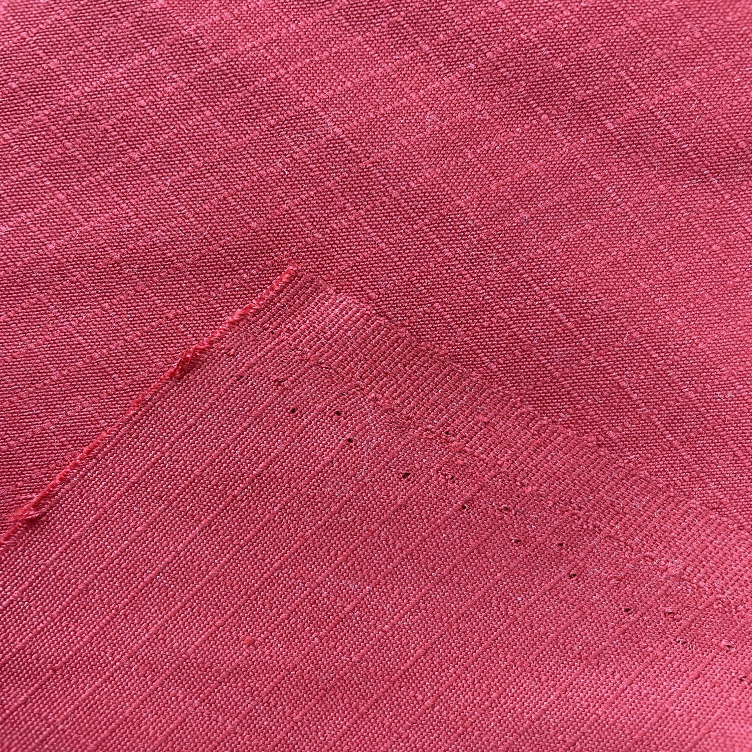 Tela ignífuga a cuadros de metaaramida roja de 210 g/m² 