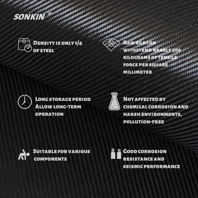 12k 800GSM-fibra de carbono Plain