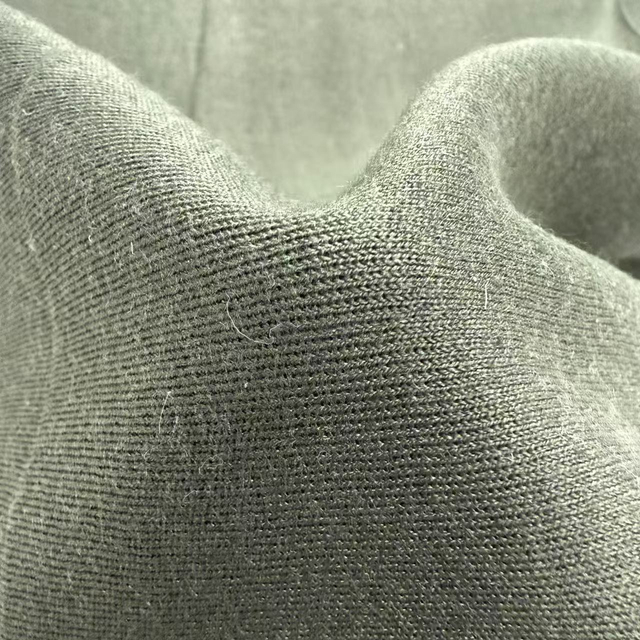340GSM Ejército verde 100% meta aramida tejido de retardante de punto