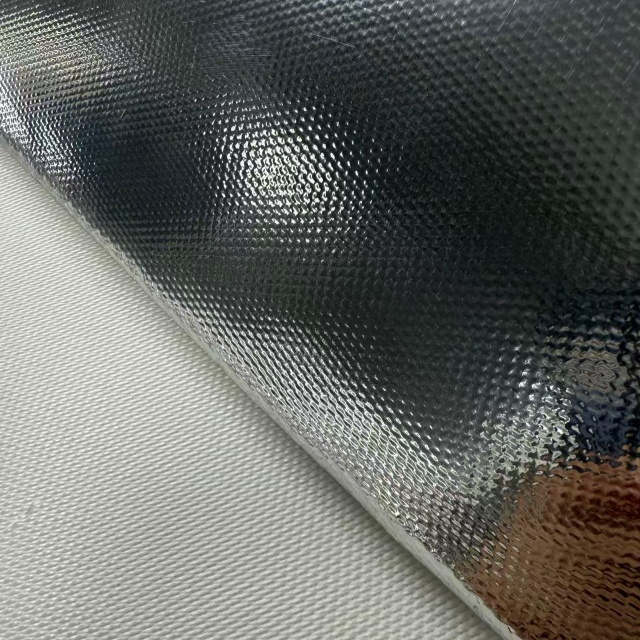 Película de aluminio de fibra de vidrio de alto silicio Compuesto de tela de fuego resistente a alta temperatura