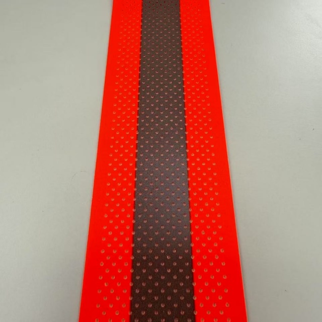 5CM Aramid High Visibility Flame-retardant Reflective Strip - Perforated Fluorescent Red