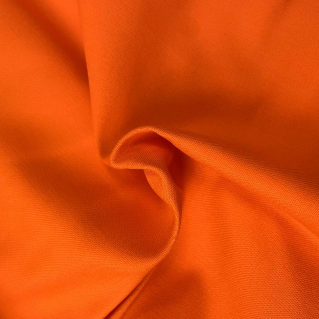 Tela ignífuga elástica satinada de algodón naranja de 350gsm