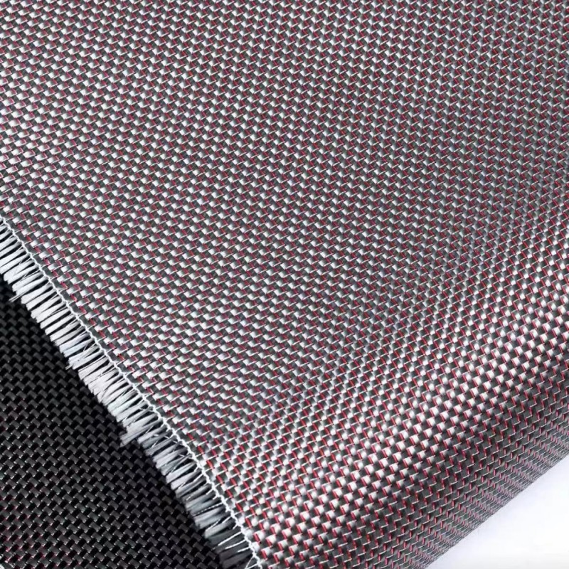 Tela ignífuga tejida con mezcla de fibra de carbono Kevlar de 220 g/m²