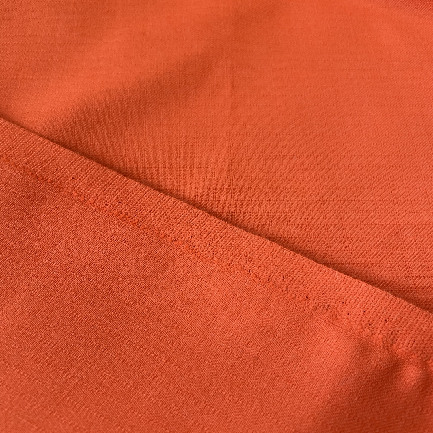 Tela ignífuga a cuadros de metaaramida naranja de 210 g/m² 
